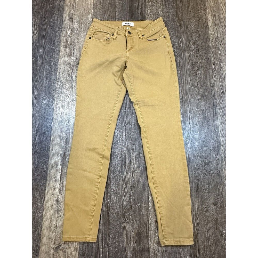 OAT New York Gold Mid-Rise Skinny Ankle Jeans Women's Size 25‎ Stretch